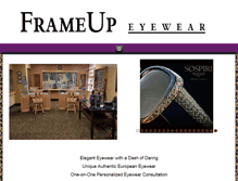 Tablet Screenshot of frameupeyewear.com